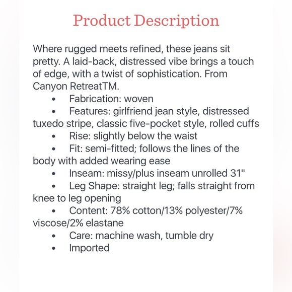 Canyon Retreat (Denim & Co.) distressed jeans with tuxedo stripe - Picture 9 of 11